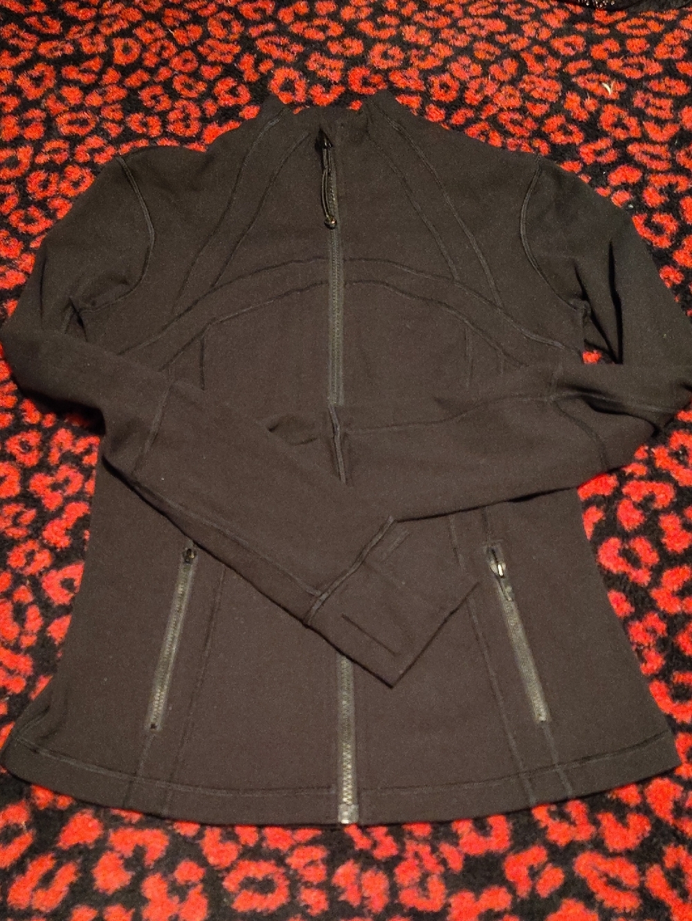 lululemon athletica Black Zip-Up Bomber Jacket
